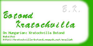 botond kratochvilla business card